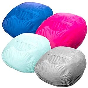 Baby Keeps Gray Stuffed Animal Beanbag Storage